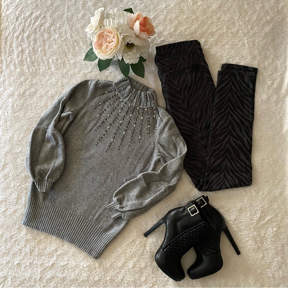 Petite Alfani Beaded Sweater